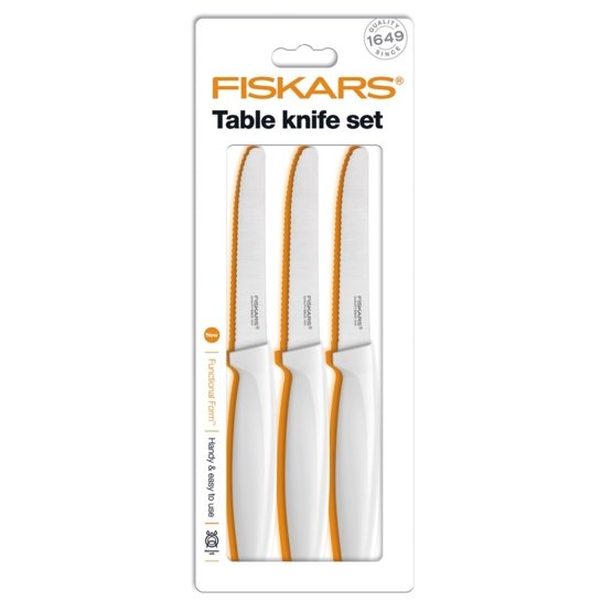 Set de 3 couteaux de table - blanc